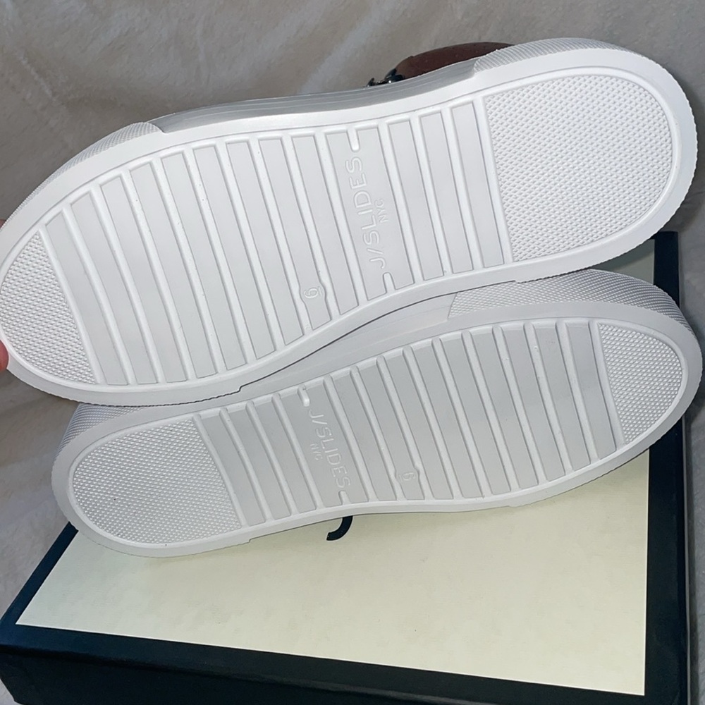 NWT J/SLIDES ADELE Tan Leather Casual Boot Sneaker - Picture 15 of 16